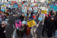 NHS Strike March from UCLH to Downing Street, London, UK