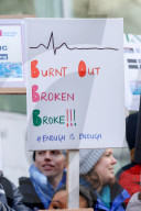 NHS Strike March from UCLH to Downing Street, London, UK