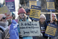 Nurses strike in London, UK. 