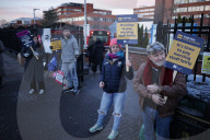 Nurses strike in London, UK. 
