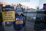 Nurses strike in London, UK. 