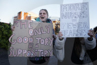 Nurses strike in London, UK. 