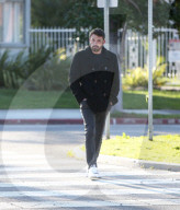 PREMIUM EXCLUSIVE Ben Affleck Looking Glum While On The Morning School Run