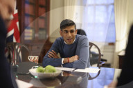 The Prime Minister Rishi Sunak speaks with the Irish Taoiseach