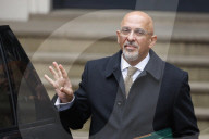 Nadhim Zahawi leaves Conservative Party headquarters in central London.