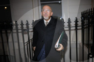Nadhim Zahawi leaves his London home.