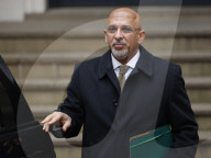 Nadhim Zahawi leaves Conservative Party headquarters in central London.