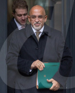 Nadhim Zahawi leaves Conservative Party headquarters in central London.