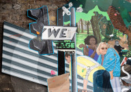 Artist Flo Brooks unveils Inner Bark Out, a new large-scale public artwork in Clapham, London, UK.
