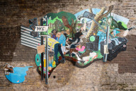 Artist Flo Brooks unveils Inner Bark Out, a new large-scale public artwork in Clapham, London, UK.