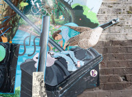 Artist Flo Brooks unveils Inner Bark Out, a new large-scale public artwork in Clapham, London, UK.