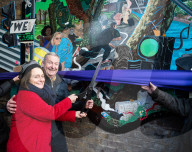 Artist Flo Brooks unveils Inner Bark Out, a new large-scale public artwork in Clapham, London, UK.