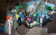 Artist Flo Brooks unveils Inner Bark Out, a new large-scale public artwork in Clapham, London, UK.