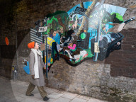 Artist Flo Brooks unveils Inner Bark Out, a new large-scale public artwork in Clapham, London, UK.