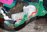 Artist Flo Brooks unveils Inner Bark Out, a new large-scale public artwork in Clapham, London, UK.