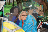 Artist Flo Brooks unveils Inner Bark Out, a new large-scale public artwork in Clapham, London, UK.