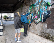 Artist Flo Brooks unveils Inner Bark Out, a new large-scale public artwork in Clapham, London, UK.