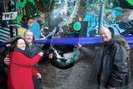 Artist Flo Brooks unveils Inner Bark Out, a new large-scale public artwork in Clapham, London, UK.