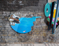 Artist Flo Brooks unveils Inner Bark Out, a new large-scale public artwork in Clapham, London, UK.