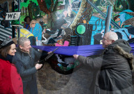 Artist Flo Brooks unveils Inner Bark Out, a new large-scale public artwork in Clapham, London, UK.