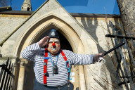Grimaldi Clowns annual church service at All Saints Church, Haggerston, London, UK.