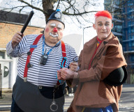 Grimaldi Clowns annual church service at All Saints Church, Haggerston, London, UK.