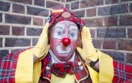 Grimaldi Clowns annual church service at All Saints Church, Haggerston, London, UK.