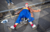 Grimaldi Clowns annual church service at All Saints Church, Haggerston, London, UK.