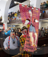 Grimaldi Clowns annual church service at All Saints Church, Haggerston, London, UK.