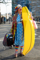 Grimaldi Clowns annual church service at All Saints Church, Haggerston, London, UK.