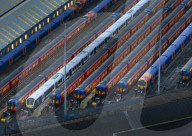 Rail strikes continue in London, UK.  