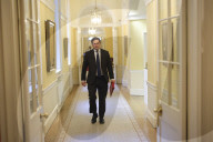 Ministers arrive to attend the Prime Ministers Cabinet