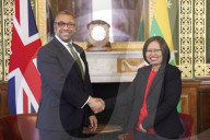 Foreign Secretary James Cleverly meets Zin Mar Aung