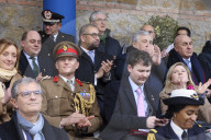 Defence Secretary, Ben Wallace and Foreign Secretary, James Cleverly View Military Demonstration in Rome.