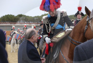 Defence Secretary, Ben Wallace and Foreign Secretary, James Cleverly View Military Demonstration in Rome.