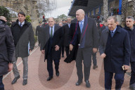 Defence Secretary, Ben Wallace and Foreign Secretary, James Cleverly View Military Demonstration in Rome.