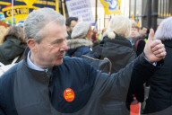 Members of the Public and Commercial Service union (PCS) and staff outside the British Museum, London, UK. 