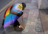 Brianna Ghey vigil outside the Department of Education in Westminster, London, UK.