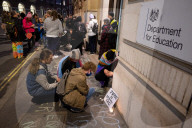 Brianna Ghey vigil outside the Department of Education in Westminster, London, UK.