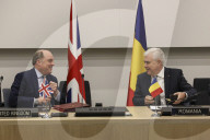 Defence Secretary Ben Wallace at a NATO Headquarters in Brussels.