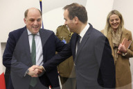 Defence Secretary Ben Wallace at a NATO Headquarters in Brussels.