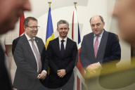 Defence Secretary Ben Wallace at a NATO Headquarters in Brussels.