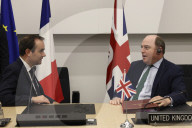 Defence Secretary Ben Wallace at a NATO Headquarters in Brussels.