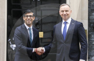 The Prime Minister Rishi Sunak welcomes the President of the Republic of Poland