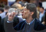 Enotria & Coe annual portfolio tasting wines & spirits from over 200 producers at The Brewery, London, UK.