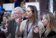 Enotria & Coe annual portfolio tasting wines & spirits from over 200 producers at The Brewery, London, UK.