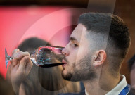 Enotria & Coe annual portfolio tasting wines & spirits from over 200 producers at The Brewery, London, UK.