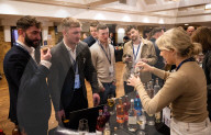 Enotria & Coe annual portfolio tasting wines & spirits from over 200 producers at The Brewery, London, UK.