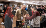 Enotria & Coe annual portfolio tasting wines & spirits from over 200 producers at The Brewery, London, UK.