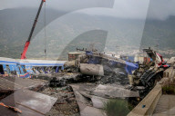 NEWS - Rettungsarbeiten nach dem Zugsunglueck in Larissa, Griechenland